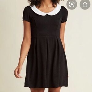 Sunny Girl Black Collared Mini Dress from ModCloth